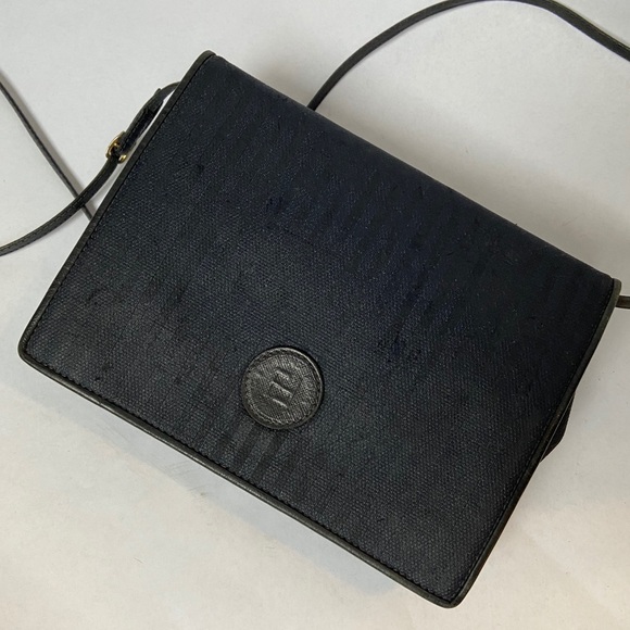 Fendi Handbags - Auth. Fendi Vintage Blue Shoulder/Clutch Bag